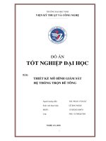 Thiết kế mô hình hệ thống giám sát và trộn bê tông 