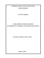 Using project   based learning to improve 8th graders’ english speaking skill 