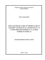 Using grammar games to improve the 12th graders’ grammatical competence an action research project at a high school in nghe an 