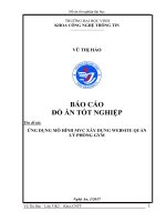 Ứng dụng mô hình mvc xây dựng website quản lý phòng gym 