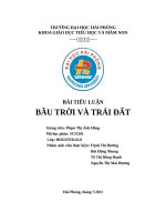 Bầu trời và Trái Đất  Cơ sở tự nhiên xã hội 1