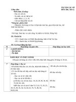 Kế hoạch bài dạy môn toán lớp 2 bộ chân trời sáng tạo