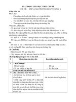 Kế hoạch bài dạy môn hoạt động trải nghiệm lớp 2 bộ chân trời sáng tạo học kì 1.DOCX