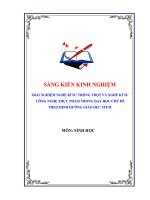 Tài liệu Hoạt động trải nghiệm nghề kĩ sư trồng trọt và kĩ sư công nghệ thực phẩm trong dạy học chủ đề tích hợp theo định hướng giáo dục STEM