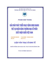 Giải Pháp Phát Triển Hoạt Động Kinh Doanh Thẻ Tại Ngân Hàng Thương