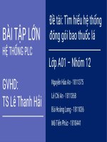 Đề tài tìm hiểu hệ thống đóng gói bao thuốc lá 