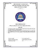 BÀI THẢO LUẬN MÔN LÝ THUYẾT XÁC SUẤT VÀ THỐNG KÊ TOÁN