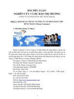 NGHIÊN CỨU VÀ DỰ BÁO THỊ TRƯỜNG (CÔNG TY CỔ PHẦN HÀNG TIÊU DÙNG MASAN)