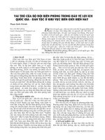 Vai trò của bộ đội biên phòng trong bảo vệ lợi ích quốc gia - dân tộc ở khu vực biên giới hiện nay