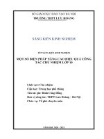 Tài liệu Một số biện pháp nâng cao hiệu quả công tác chủ nhiệm lớp 10