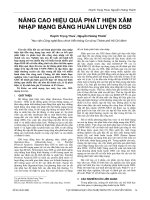 Nâng cao hiệu quả phát hiện xâm nhập mạng bằng huấn luyện DSD