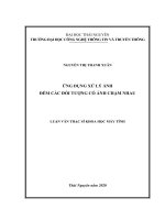 Luận văn ứng dụng xử lý ảnh đếm các đối tượng có ảnh chạm nhau 