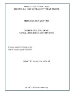 Nghiên cứu, ứng dụng năng lượng điện cảm trên ô tô  TT 