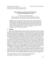 Phát triển du lịch ven biển tỉnh Bến Tre dựa trên mô hình kinh tế xanh