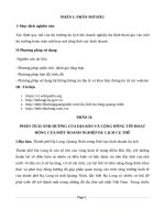 PHÂN TÍCH ẢNH HƯỞNG CỦA ĐỊA BÀN VÀ CỘNG ĐỒNG TỚI HOẠT ĐỘNG CỦA MỘT DOANH NGHIỆP DU LỊCH CỤ THỂ