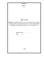 TIỂU LUẬN   dựa trên cơ sở lý luận về nguyên tắc dạy học đại học, phân tích, đánh giá thực trạng hoạt động dạy học tại trường đại học văn lang hiện nay