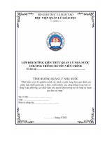 Bài tiểu luận quản lý cấp phòng, quản lý nhà nước MS 10 (dành cho khối hành chính ủy ban)