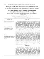 Thành lập bản đồ phân vùng nguy cơ trượt lở đất Thành phố Đà Lạt bằng phương pháp phân tích thứ bậc và hệ thông tin địa lý