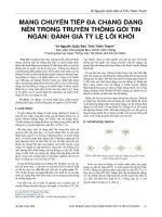 Mạng chuyển tiếp đa chặng dạng nền trong truyền thông gói tin ngắn: Đánh giá tỷ lệ lỗi khối