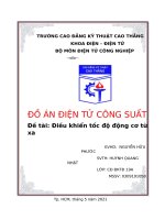 ĐỒ án điện tử CÔNG SUẤT đề tài điều khiển tốc độ động cơ từ xa 