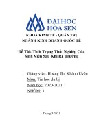 Đề tài tình trạng thất nghiệp của sinh viên sau khi ra trường 