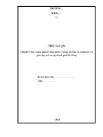 tiểu luận   thực trạng quản lý nhà nước về công tác bảo vệ, chăm sóc và giáo dục trẻ em tại thành phố đà nẵng