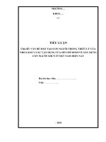 TIỂU LUẬN   vấn đề đào tạo con người trong triết lý của nho giáo và sự vận dụng của hồ chí minh về xây dựng con người XHCN ở việt nam hiện nay