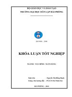 Luận văn giải pháp nâng cao hiệu quả cho vay hộ sản xuất tại ngân hàng nông nghiệp và phát triển nông thôn chi nhánh huyện tiên lãng hải phòng 