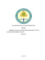 Đẩy mạnh cải cách thể chế hành chính công ở Việt Nam trong bối cảnh hội nhập kinh tế quốc tế.