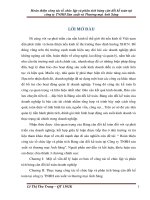 Luận văn hoàn thiện công tác tổ chức lập và phân tích bảng cân đối kế toán tại công ty TNHH sản xuất và thương mại ánh sáng 