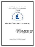BÁO cáo môn học THỰC tập DI TRUYỀN 