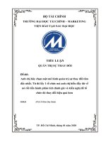 Anh chị hãy chọn một mô hình quản trị sự thay đổi tâm đắc nhất  từ đó lấy 1 tổ chức mà anh chị hiểu đầy đủ về nó rồi tiến hành phân tích đánh giá và kiến nghị để tổ chức đó thay đổi hiệu quả hơn