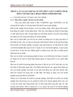 Luận văn hoàn thiện công tác kế toán lập và phân tích báo cáo kết quả kinh doanh tại công ty cổ phần vận tải và dịch vụ môi trường công lý 