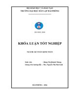 Luận văn hoàn thiện công tác kế toán doanh thu chi phí và xác định kết quả kinh doanh tại công ty TNHH thương mại vận tải đức lâm 