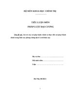 tiểu luận pháp luật đại cương