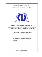 Chứng Minh Sự Lãnh Đạo Của Đảng Cộng Sản Việt Nam Là Nhân Tố Quyết Định Mọi Thắng Lợi Của Cách Mạng Việt Nam