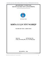 Luận văn hoàn thiện công tác lập và phân tích bảng cân đối kế toán tại công ty CPTM hàng hải hải trình vàng 
