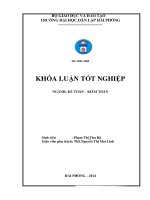 Luận văn hoàn thiện công tác kế toán tài sản cố định tại công ty TNHH một thành viên than nam mẫu vinacomin 