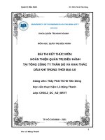 Hoàn thiện quản trị điều hành tại tổng công ty thăm dò và khai thác dầu khí trong thời đại 4 0 