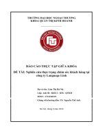 ĐỀ tài nghiên cứu thực trạng chăm sóc khách hàng tại công ty language link 