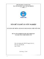 Luận văn xây dựng hệ thống chăm sóc khách hàng trên nền web 