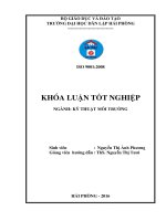 Luận văn tìm hiểu thực trạng công nghệ xử lý nước thải và đề xuất giải pháp nâng cao hiệu quả xử lý nước thải tại công ty cổ phần bia tây âu 
