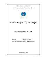 Luận văn khai thác văn hóa tộc người cơ tu ở tỉnh quảng nam để phục hoạt động du lịch 