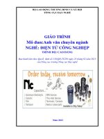 GIÁO TRÌNH MÔ ĐUN:ANH VĂN CHUYÊN NGÀNH NGHỀ: ĐIỆN TỬ CÔNG NGHIỆP TRÌNH ĐỘ: CAO ĐẲNG