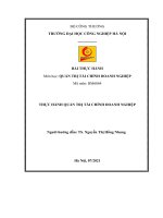 Thực hành quản trị tài chính công ty cổ phần bánh kẹo hải hà