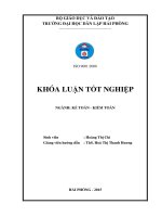 Luận văn hoàn thiện công tác lập và phân tích bảng cân đối kế toán tại công ty TNHH MTV xi măng vicem hải phòng 