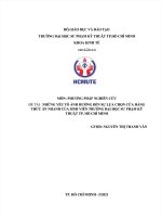 Những yếu tố ảnh hưởng đến sự lựa chọn cửa hàng thức ăn nhanh của sinh viên trường đại học sư phạm kỹ thuật tp hồ chí minh