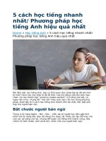 5 cách học tiếng nhanh nhất