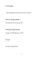 SKKN một số biện pháp rèn luyện chữ viết cho học sinh lớp 1 