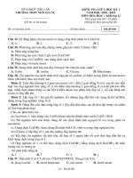 Đề thi giữa học kì 1 môn Hóa học lớp 12 năm 2020-2021 có đáp án - Trường THPT Ngô Gia Tự